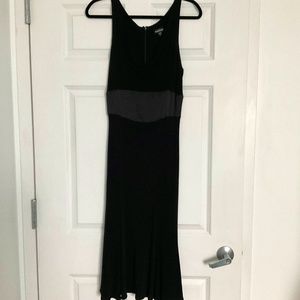 Long black cocktail dress